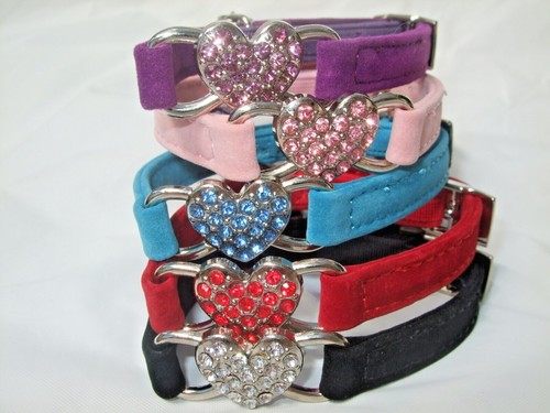 Cat collar velvet diamante - ,
