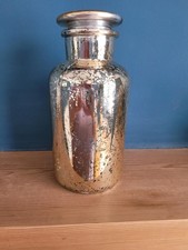 Tall Gold/Silver Mercury Glass Vase
