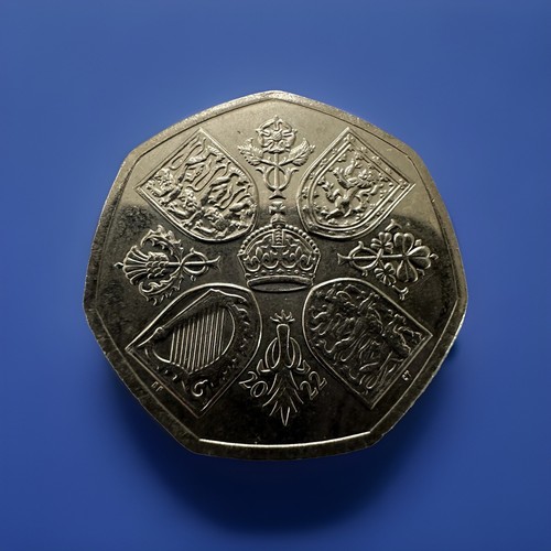 British 2022 50pence piece - british,
