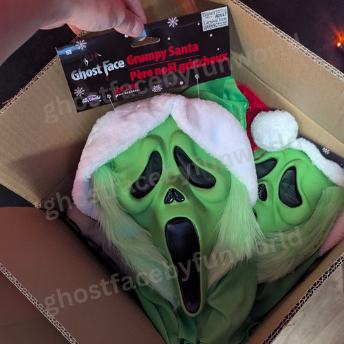 Ghost face grumpy santa - face,