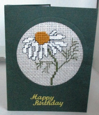 Handmade birthday cross stitch
