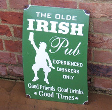 Enamel Sign THE OLDE IRISH PUB