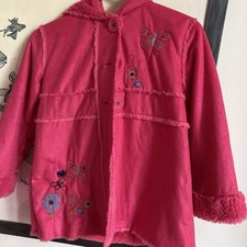 TU Girls' Hooded Cosy Pink Coat Size 4-5
