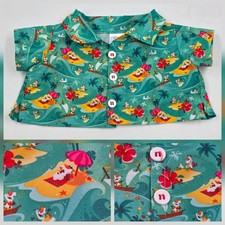 Build A Bear Workshop Hawaiian Shirt Olaf Frozen Disney Top Costume 2014 Retired