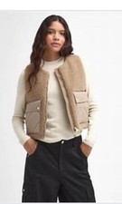 Barbour Nyberg New Fleece Gilet  With Pockets Light Trench Size 14