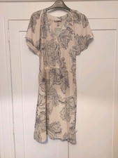 H&M FLORAL DRESS CREAM & BLACK