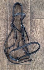 Shires Avignon Soft Black Leather Padded Comfort Bridle Full Size VGC