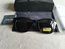 Police black / gunmetal frame polarized sunglasses. WAGER 2. New. With case.