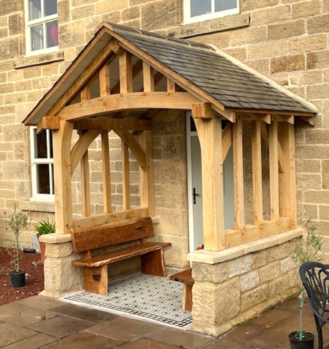 Solid oak porch kit made - oak,