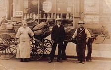 GILLINGHAM - GENERAL STORES, PEOPLE, HORSE & CART ~ VINTAGE REAL PHOTO POSTCARD