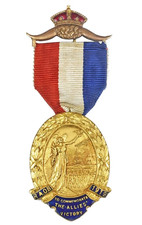 World War One Royal Anteluvian Order Of Buffaloes RAOB 1919 Peace Tribute Medal