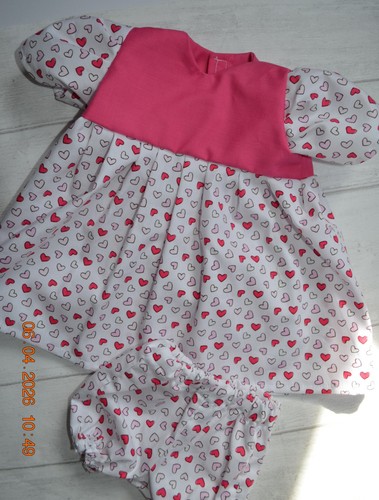 Dolls dress and pants heart - dress,