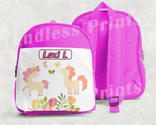 Personalised Unicorns Backpack Pink School Bag Kids Backpack Childrens bag (2)