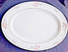 Noritake China MEAT PLATTER: Legendary Tarkington 3695 Platinum, VINTAGE 90s NEW