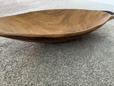 Vintage African Long Bowl Carved Wood Large