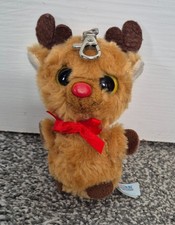 TY YooHoo & Friends Christmas Reindeer Keyring / Bag clip VGC