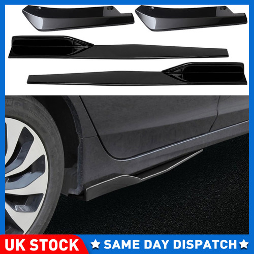 Glossy black side skirt - glossy,