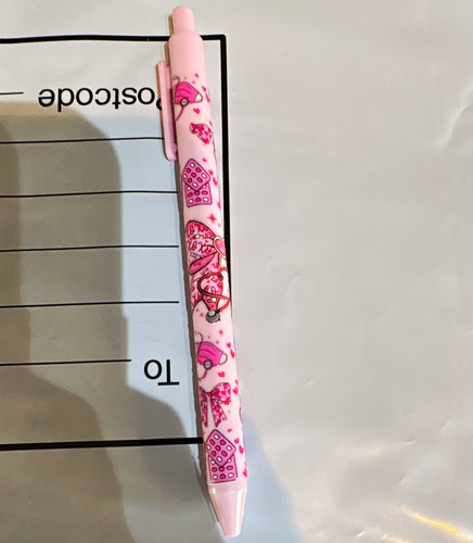 Pink plastic ballpoint - pink,