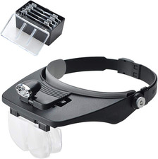 Headband Magnifier with 2 LED