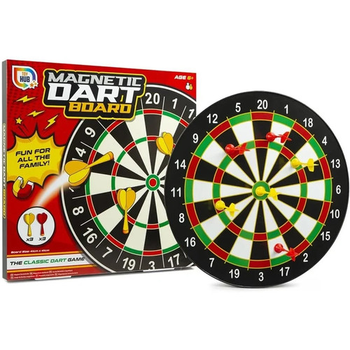 Dart board with - dart, magnetic
