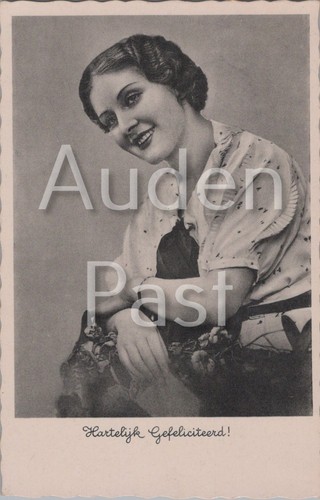 Vintage dutch postcard woman - vintage,