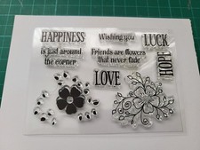 Greetings And Flowers Clear Acrylic Stamps