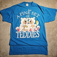 Vtg 1993 Reno NV Fine Set Of Teddies Long T-shirt Mens XL Granny Sleeze Weird Y2
