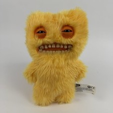 Fuggler Mr Buttons 9" Yellow Fur Plush Soft Toy Rare Retired Ugly Monster Pet