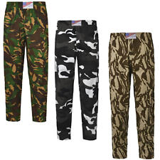 Men's Lightweight Baggy Gym Pant Jogger Jungle Camouflage Print Open Leg Cotton