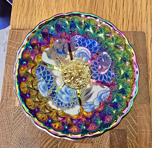 Multicolour ceramic round bowl - round,