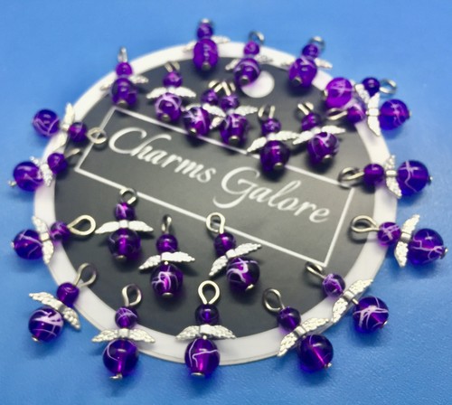 12pcs 100pc purple glass - -,