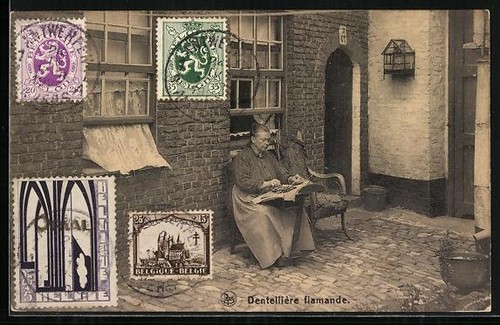 Flemish lace maker woman - maker,,