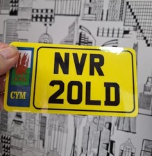 Mobility Scooter Number Plates Personalised 1 or 2 square Any Name/Flag or plain