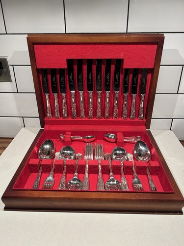Piece silver plated cutlery - silver,