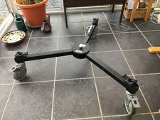Vinten 3315  video camera tripod dolly, heavy duty rubber tyred steel wheels