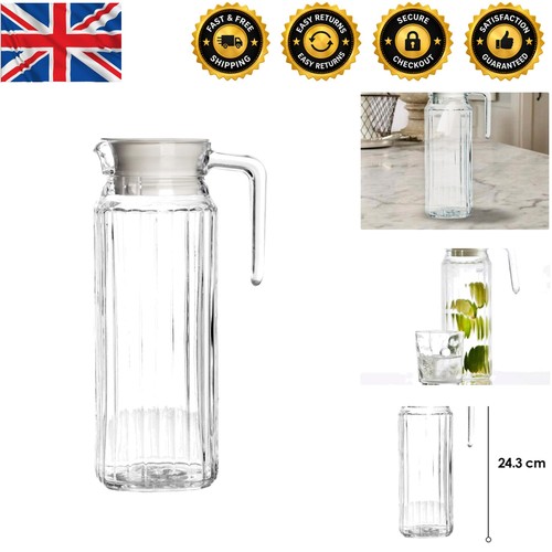Glass fridge jug with easy - 1l,