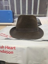 MAJOR BOWLER HAT BROWN 100%