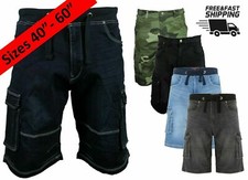 Mens King Size Cargo Denim