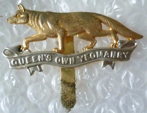 Queen own yeomanry cap - yeomanry, badge