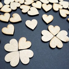 2cm / 20mm MDF HEARTS x 100