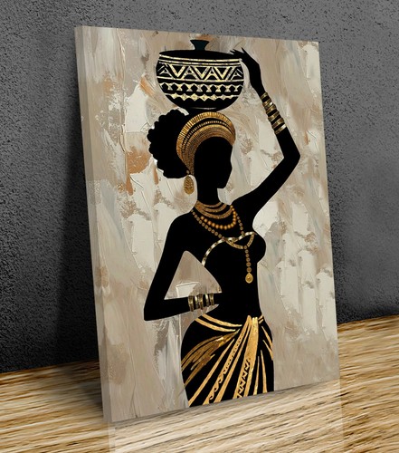 African woman with - african, mounted