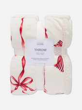 Primark Ribbon Bow Throw Blanket New Home Decor Small Soft Bedding