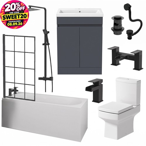 Complete bathroom suite black - complete,