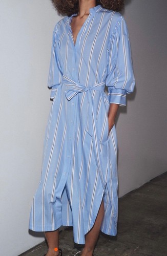 Zara blue striped - zara, midi