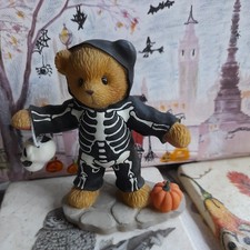 Cherished Teddies - Halloween Figurine  2000 be true to yourself skeleton glows