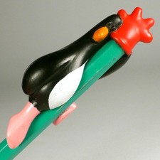WALLACE & GROMIT Pencil Topper FEATHERS McGRAW 2.75" Vintage Figure (Vivid 1989)