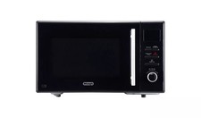 De'Longhi 900W Solo Microwave Oven 25L – Easy Clean Enamel Cavity, Black