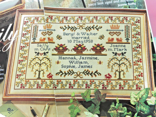 Family tree sampler - family,