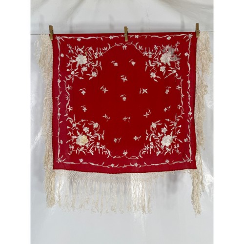 Vintage chinese silk hand - silk,