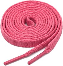 Shoe Laces Pair Flat Coloured Boot Ties Short Long Kids Adult Trainer 8mm Wide